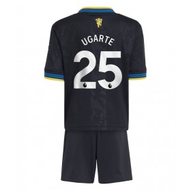 Manchester United Manuel Ugarte #25 Tredje Kläder Barn 2025-26 Kortärmad (+ Korta byxor)